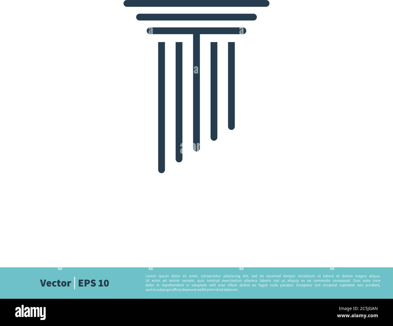 Pillar, Column Lawyer Icon Vector Logo Template Illustration Design. Vector EPS 10. Stock Vector