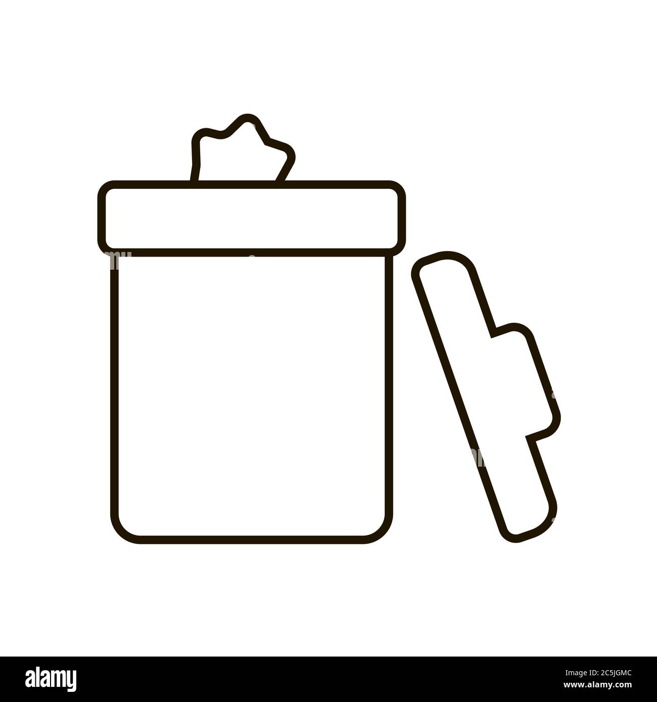 Trash icon in flat design Stock Vector Images - Alamy