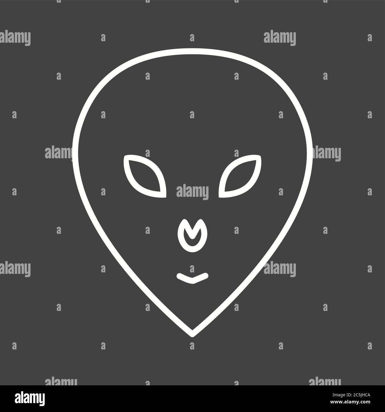 Alien face vector vectors hi-res stock photography and images - Alamy