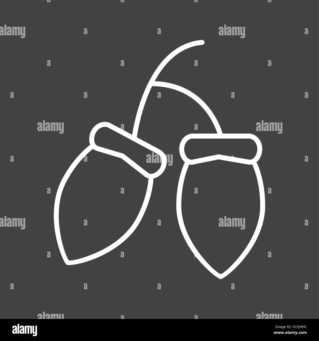 Unique Acorns Vector Line Icon Stock Vector Image & Art - Alamy
