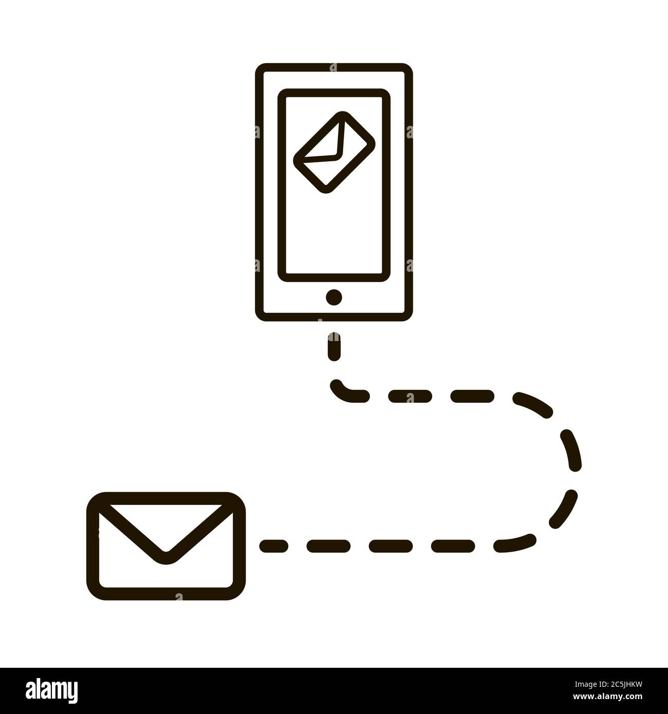 Sending message icon Stock Vector Images - Alamy