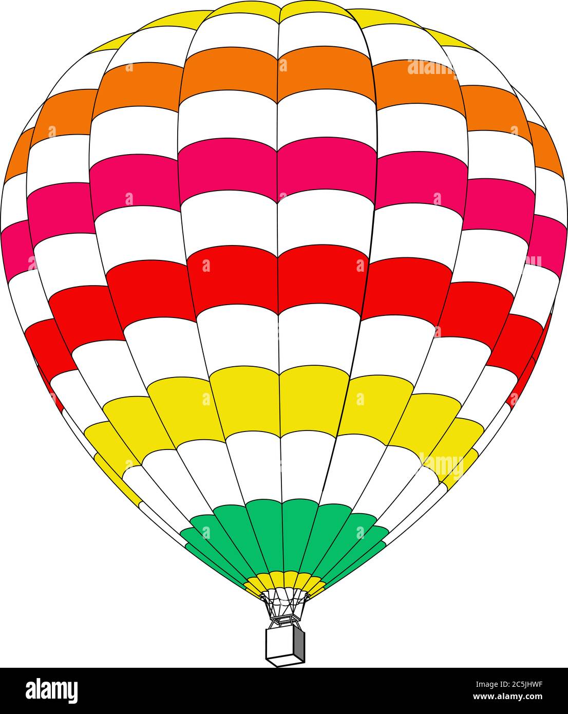 Air balloon on a white background. Vector illustration Stock Vector