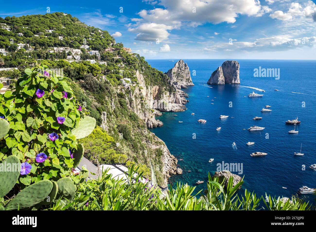 Capri Italy. Capri Island in a beautiful summer day, with