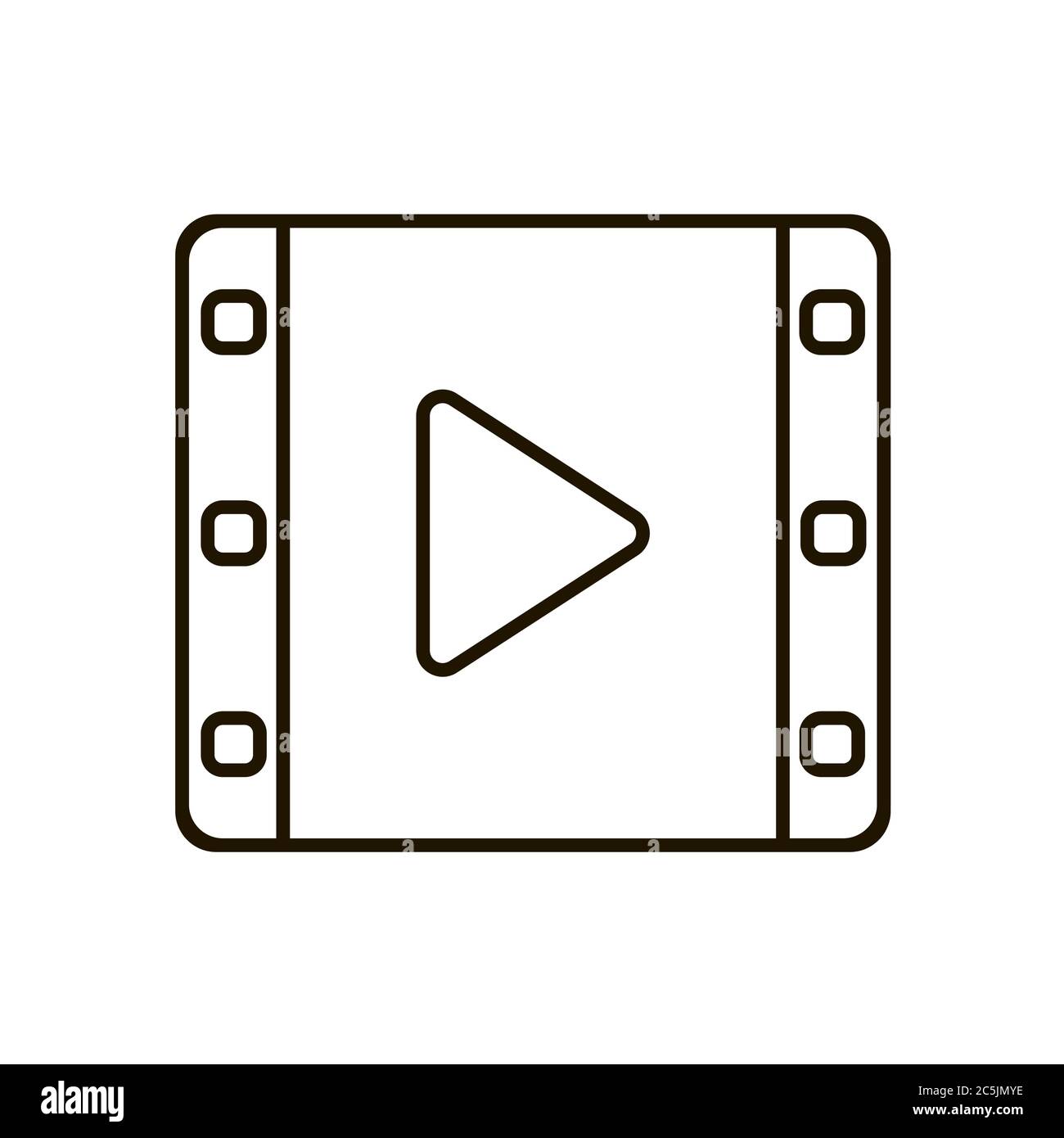 Player with start button icon in trendy flat style isolated. Eps 10 ...