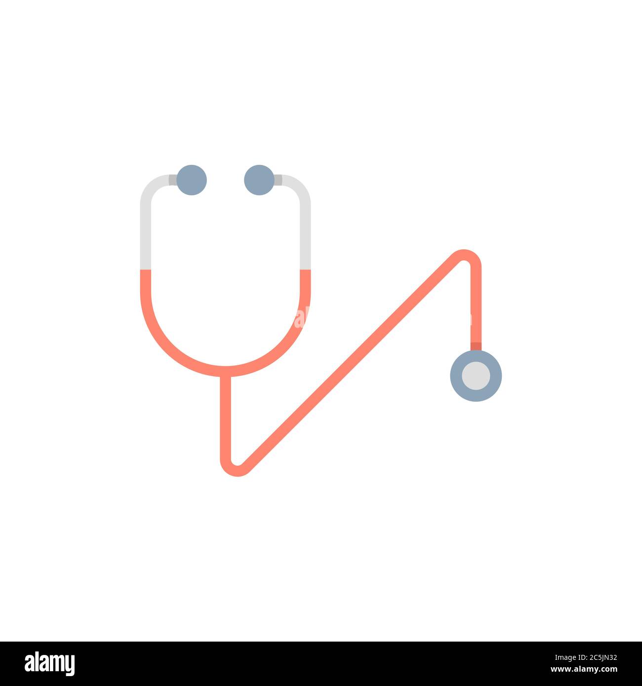 Stethoscope vector icon symbol medical equipment isolated on white ...