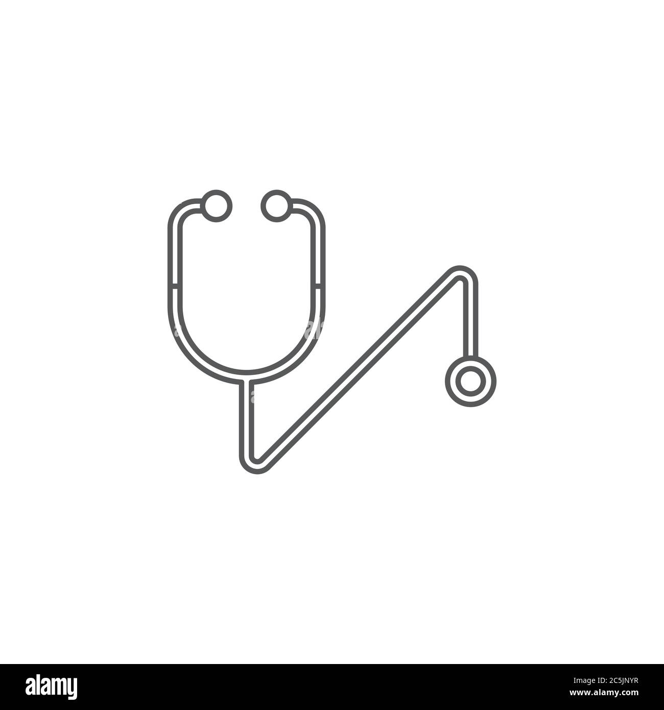 Stethoscope vector icon symbol medical equipment isolated on white ...