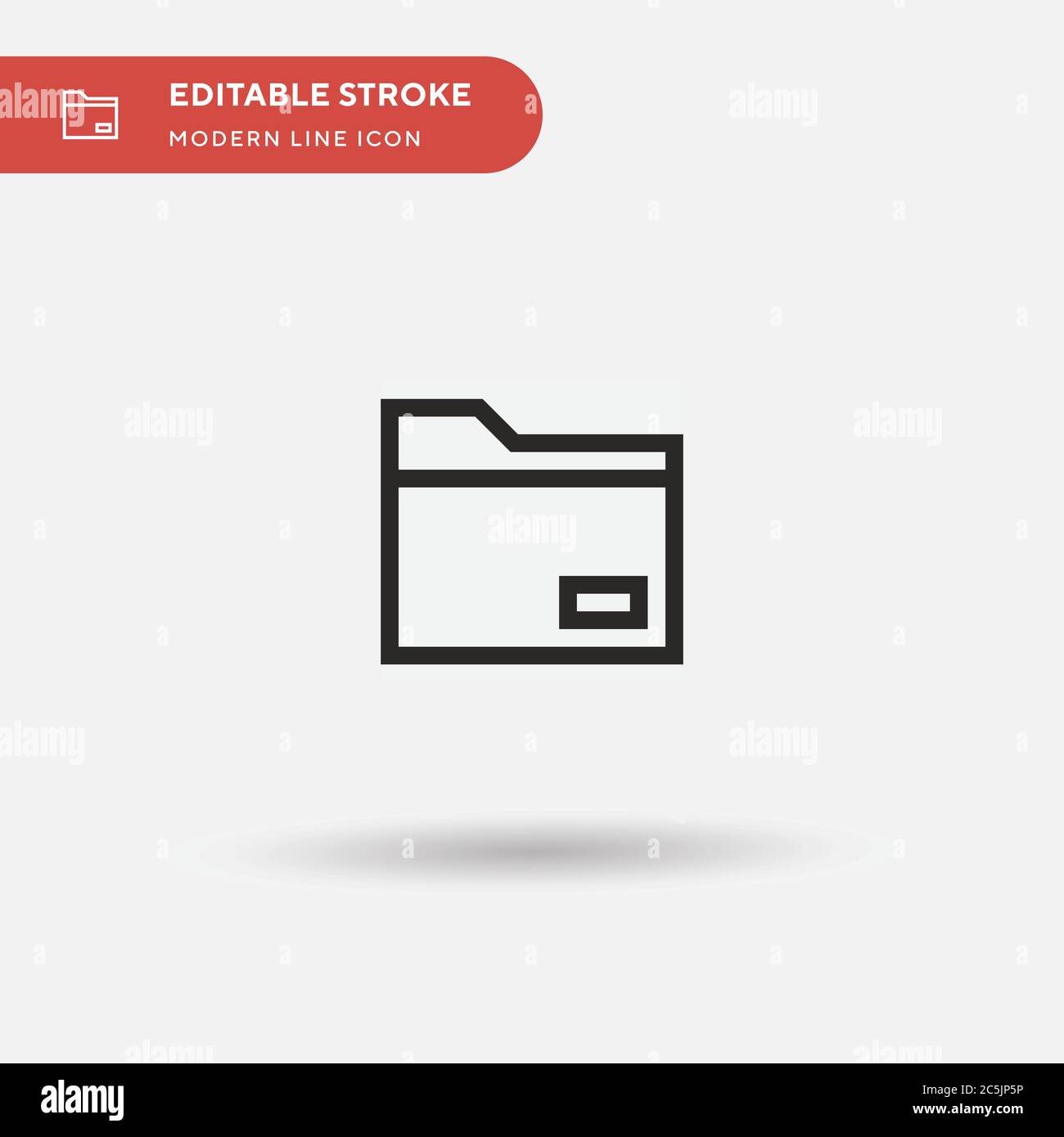 Folder Simple vector icon. Illustration symbol design template for web ...