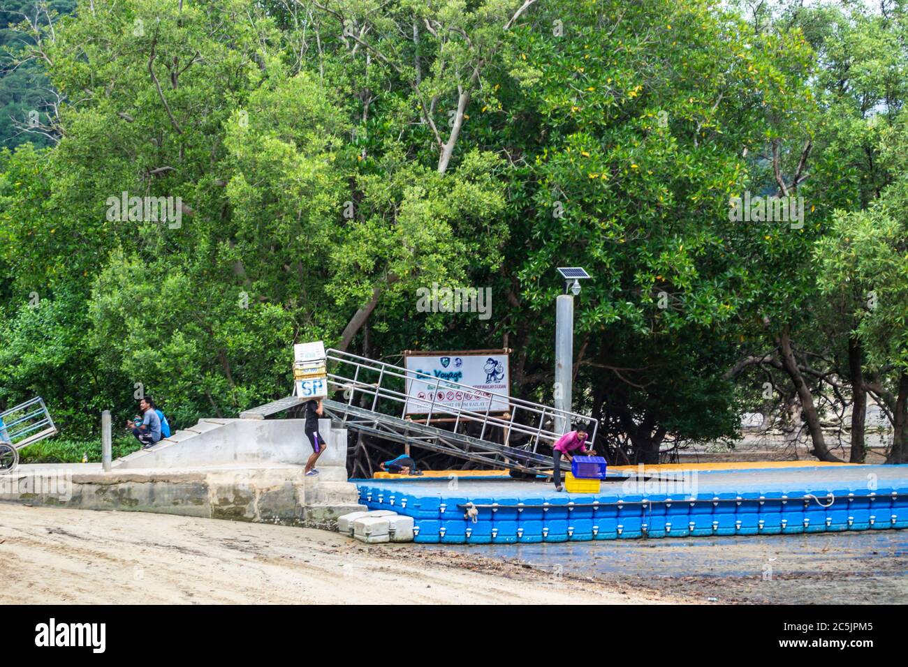 RAILAY, KRABI/THAILAND NOVEMBER 26 2019 Railay East Floating Pier