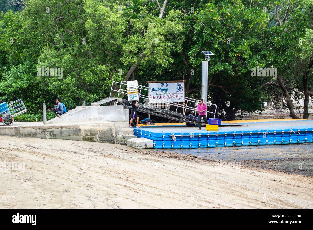 RAILAY, KRABI/THAILAND NOVEMBER 26 2019 Railay East Floating Pier