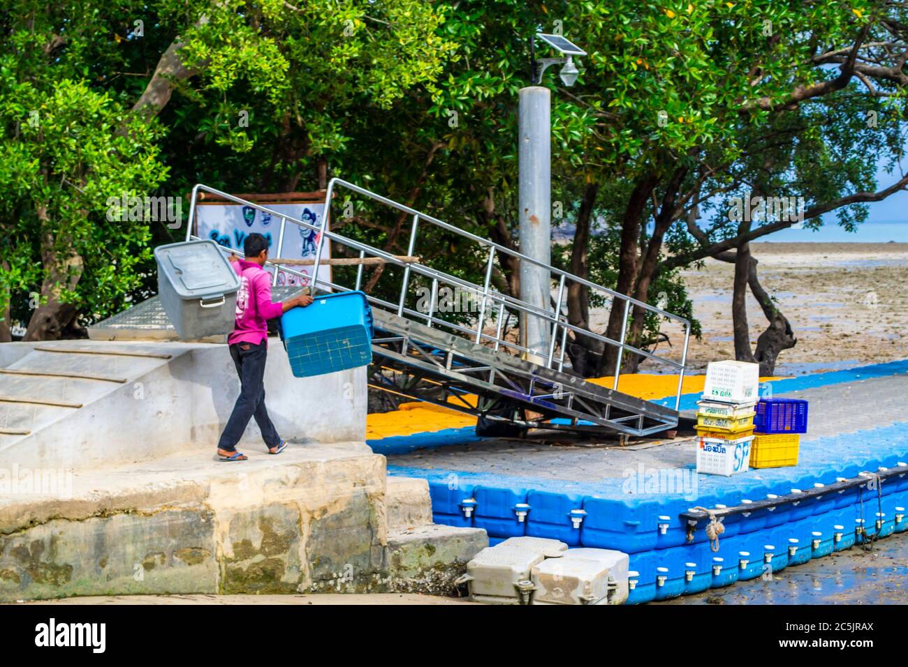 RAILAY, KRABI/THAILAND NOVEMBER 26 2019 Railay East Floating Pier