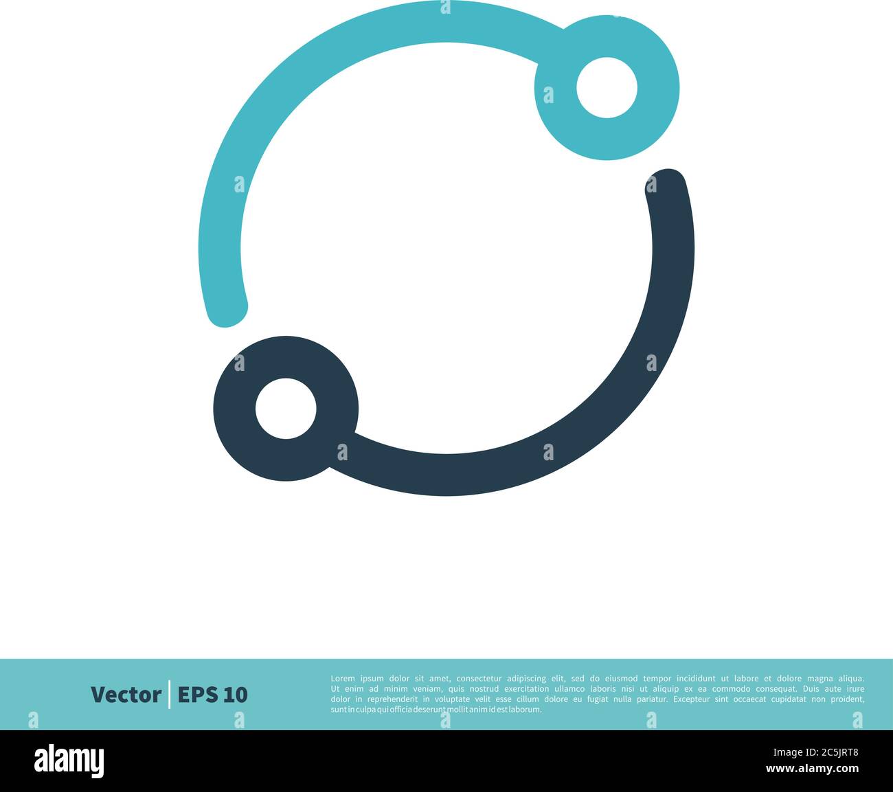 Connection Circle Ring Icon Vector Logo Template Illustration Design. Vector EPS 10. Stock Vector