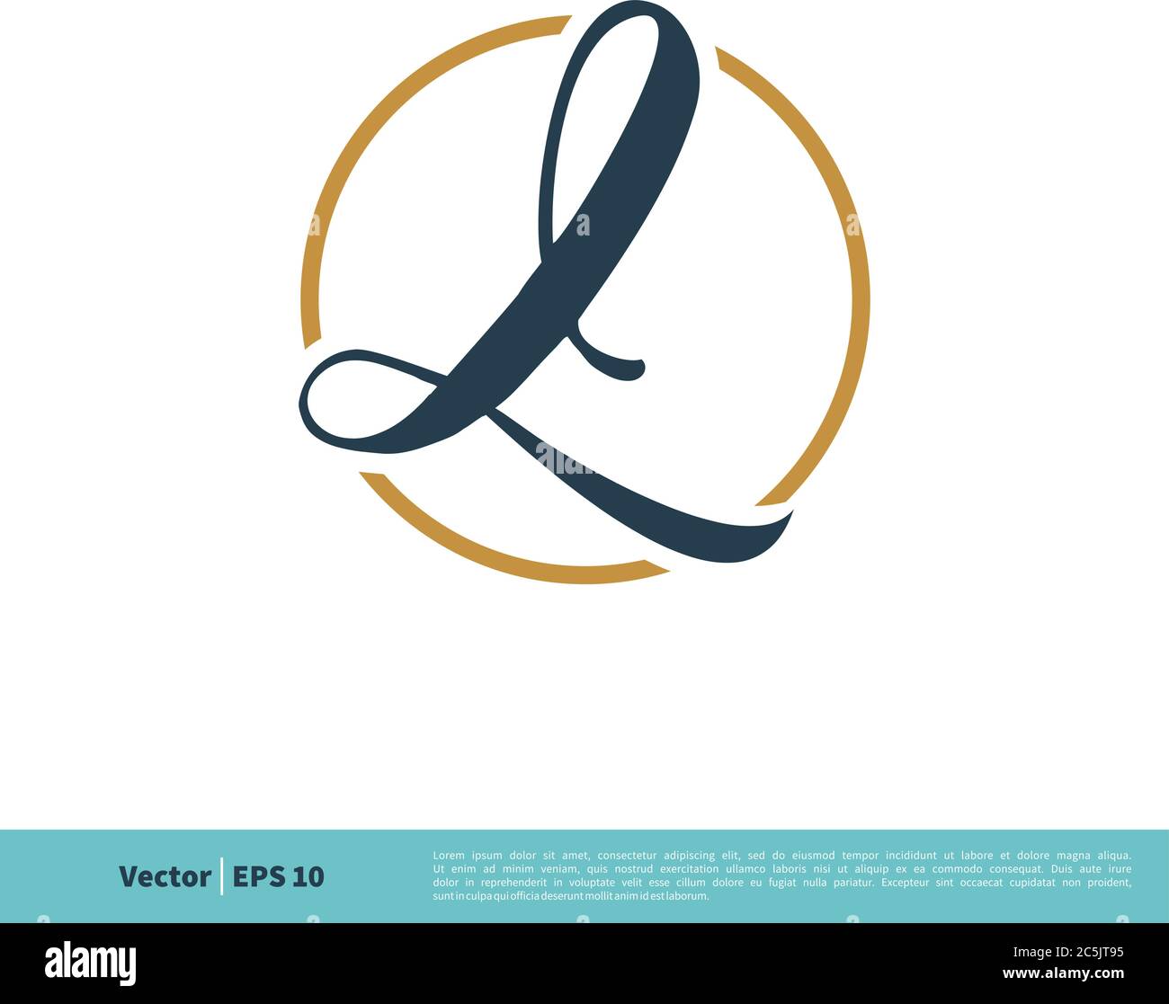 Letter L in Circle Icon Vector Logo Template Illustration Design. Vector EPS 10. Stock Vector