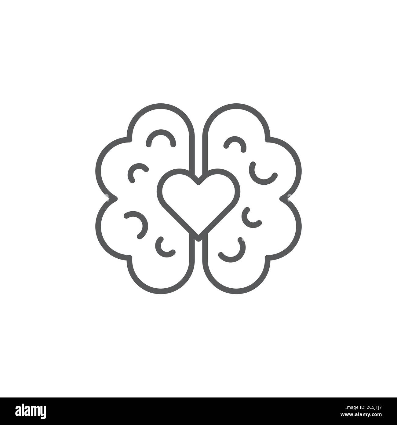 Thinking of love vector icon symbol fall in love isolated on white ...