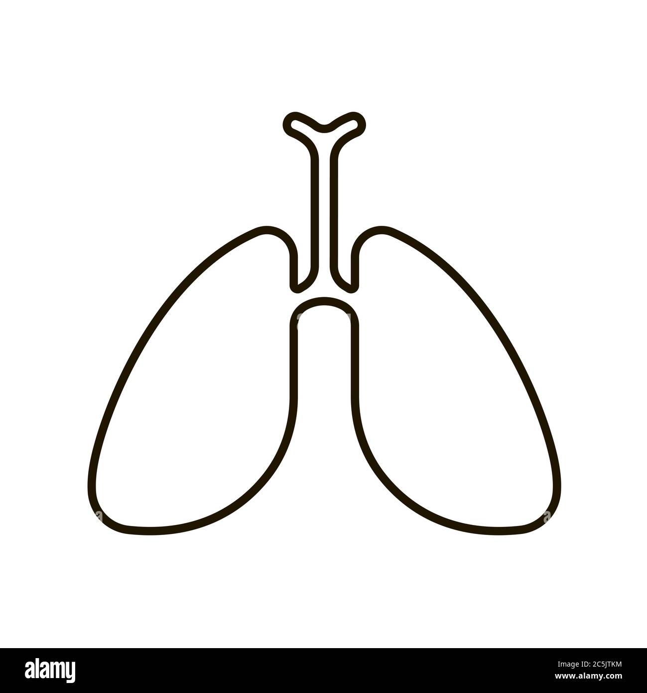 Human lungs icon in trendy flat style isolated on white background. Eps ...