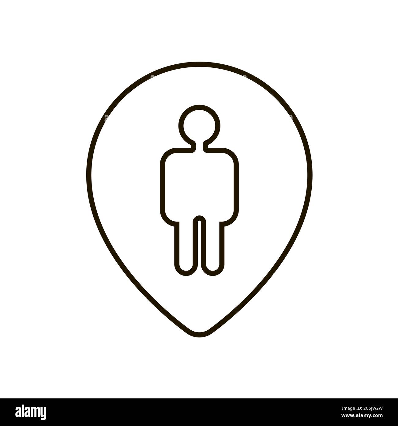 Human position Icon on white background. Trendy flat style for graphic ...