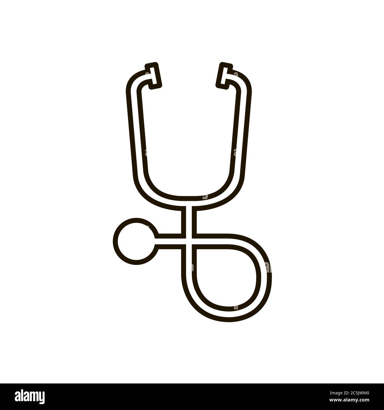 Stethoscope icon in trendy flat style isolated on white background. Eps ...