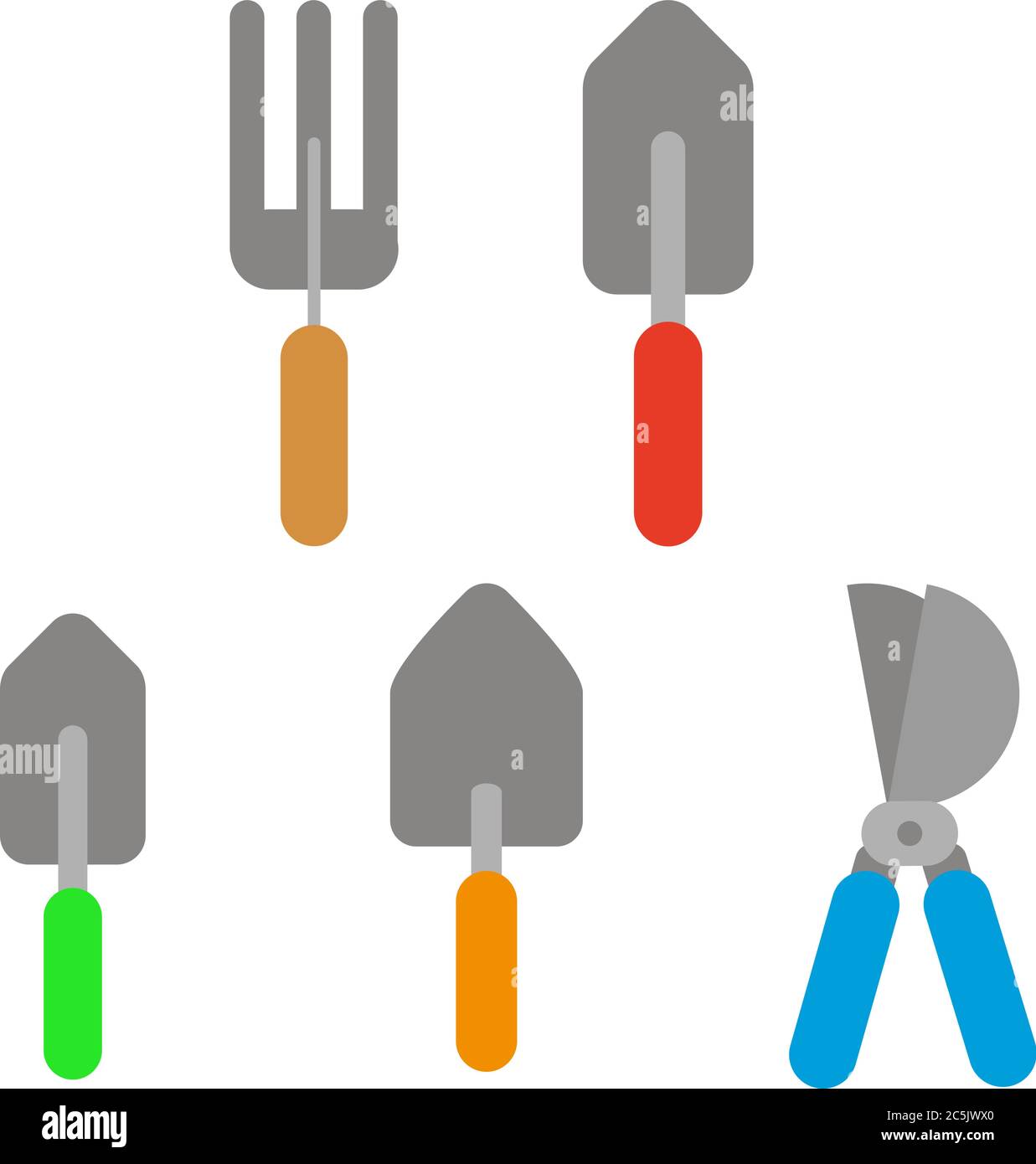Set of various gardening items. Garden tools. Flat design illustration ...