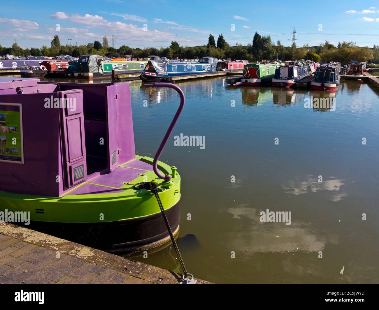 Barton Marina on the Trent and Mersey Canal in Staffordshire England UK. Stock Photo