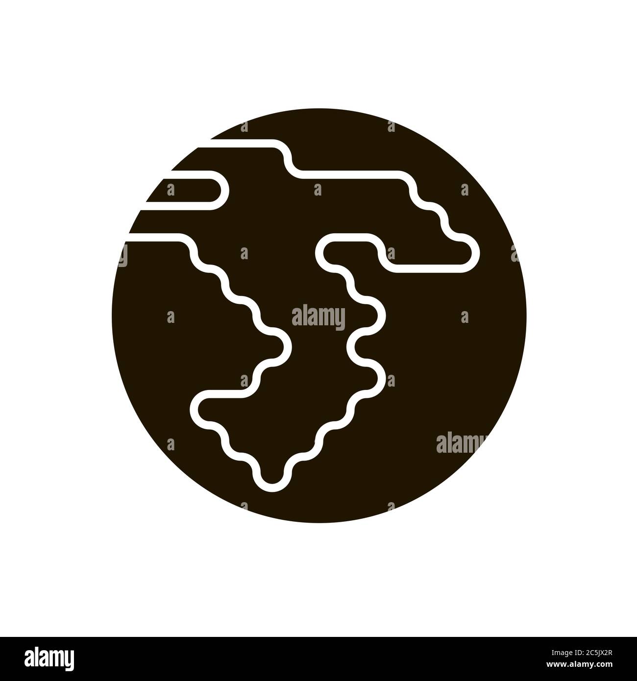 Planet earth icon in trendy flat style isolated. Illustration eps 10 ...