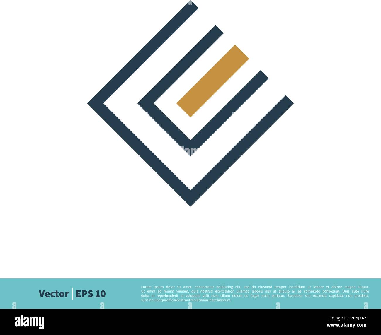 Letter C Line Art Square Icon Vector Logo Template Illustration Design ...