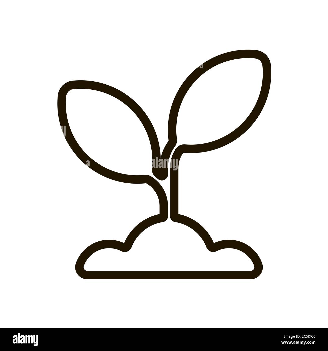 Sprout icon on white background. EPS 10. Vector illustration Stock ...