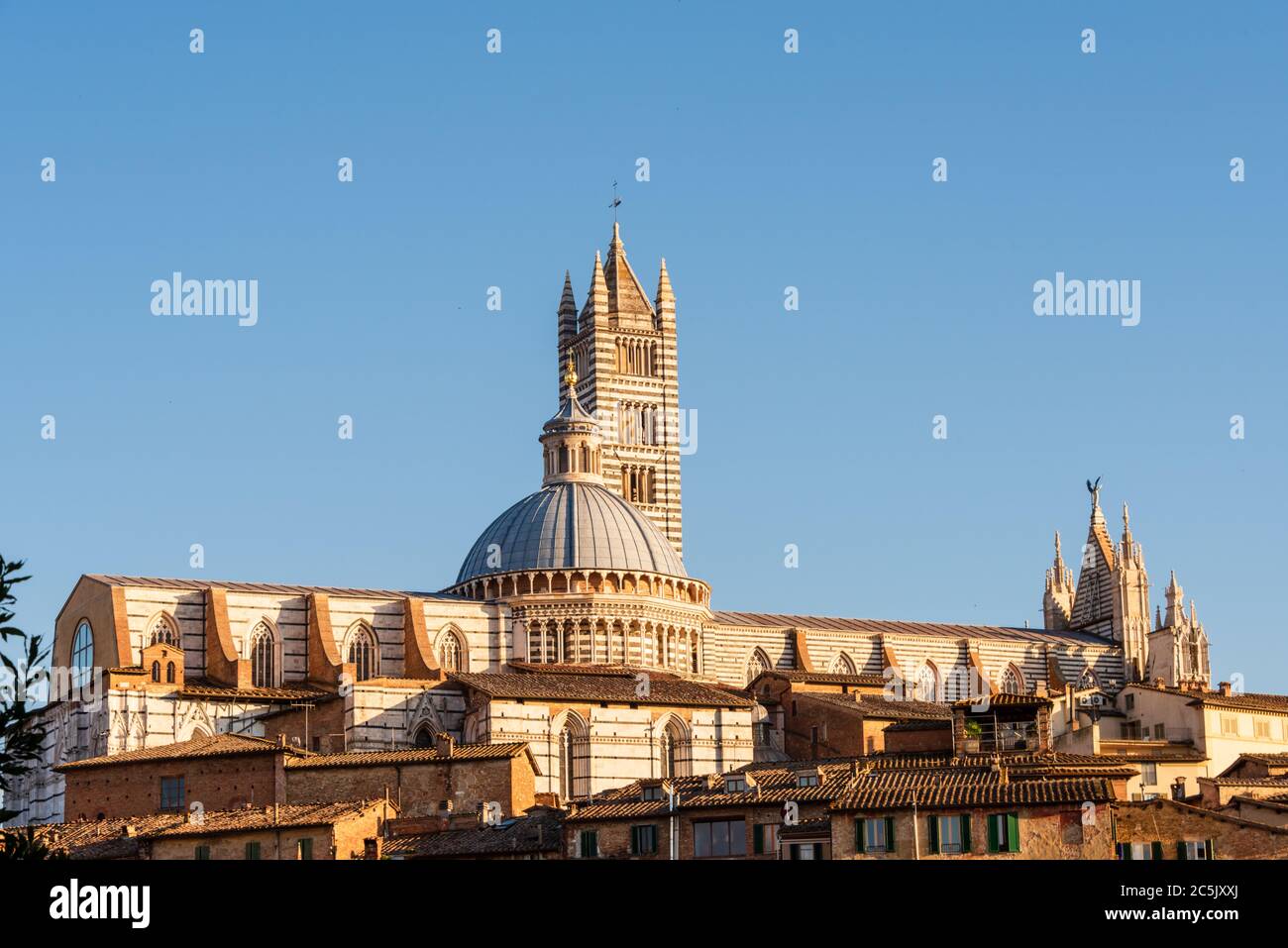 Stadtansicht von Siena mit Dom Stock Photo