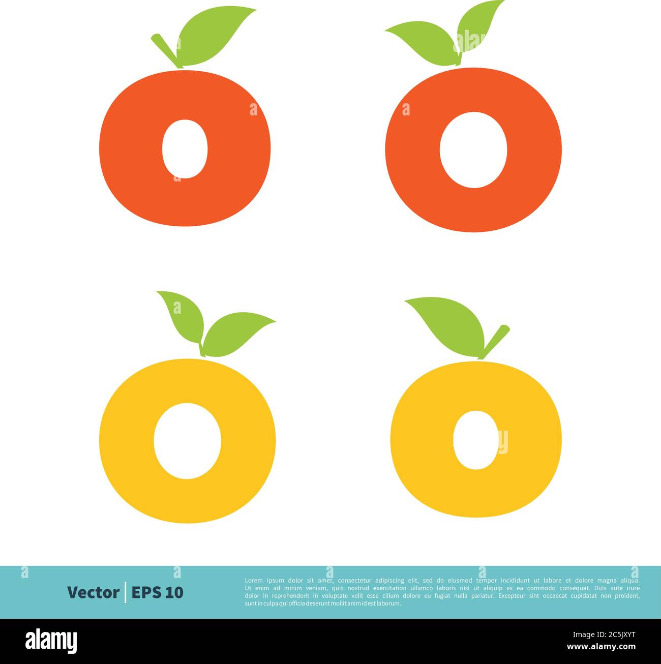 Letter O Orange Fruit Icon Vector Logo Template Illustration Design ...