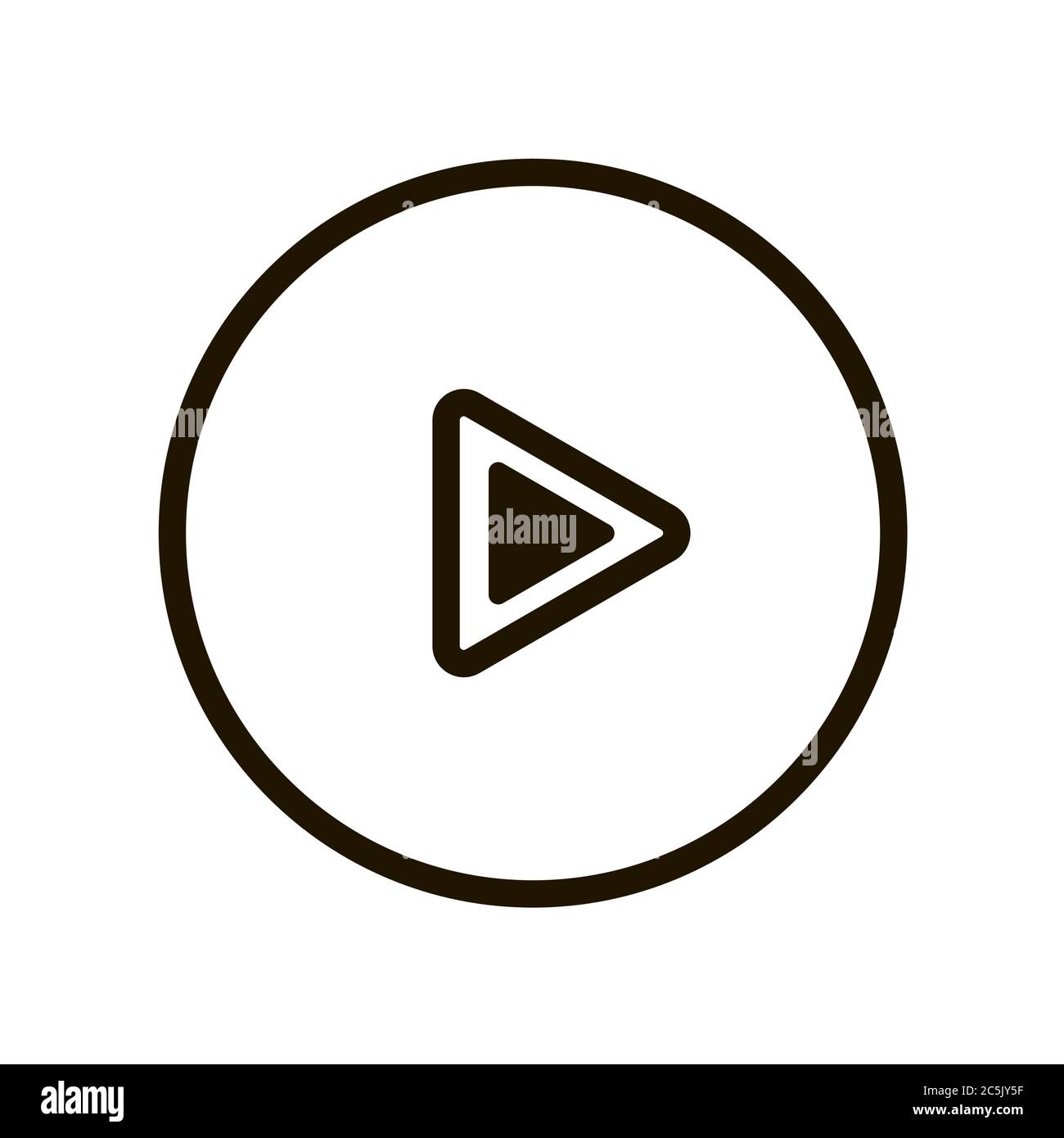 Play button for player icon in trendy flat style isolated. Eps 10 Stock ...