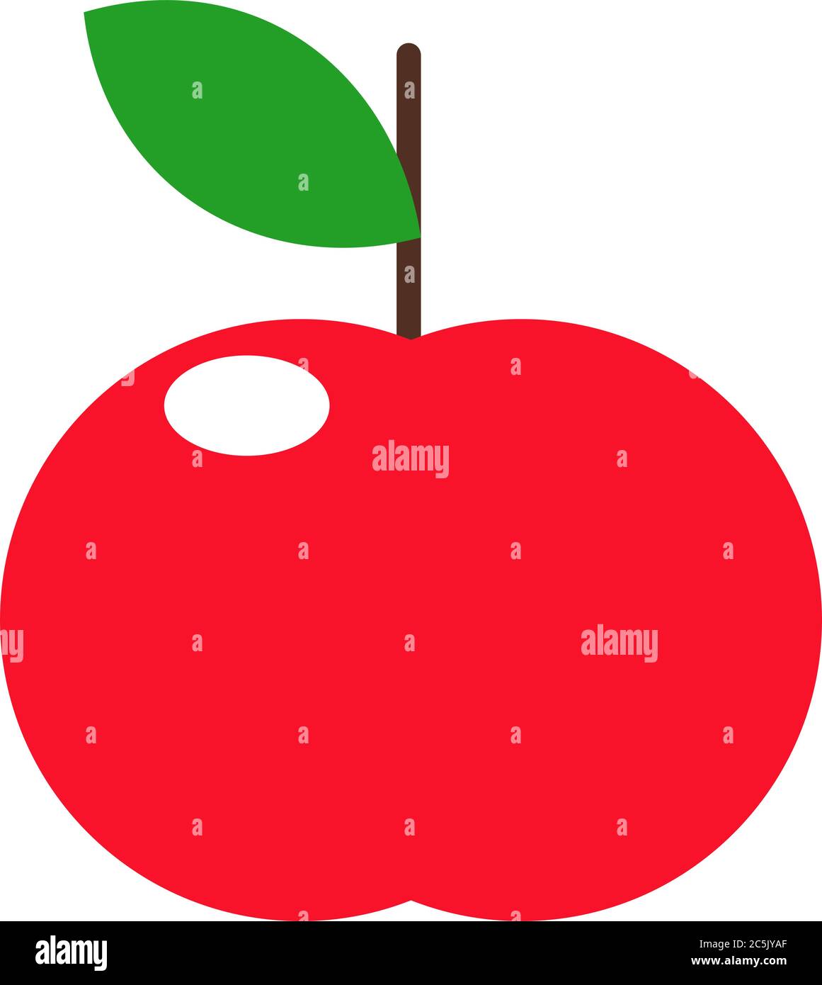 Simple red apple concept. Vector icon. Stock Vector