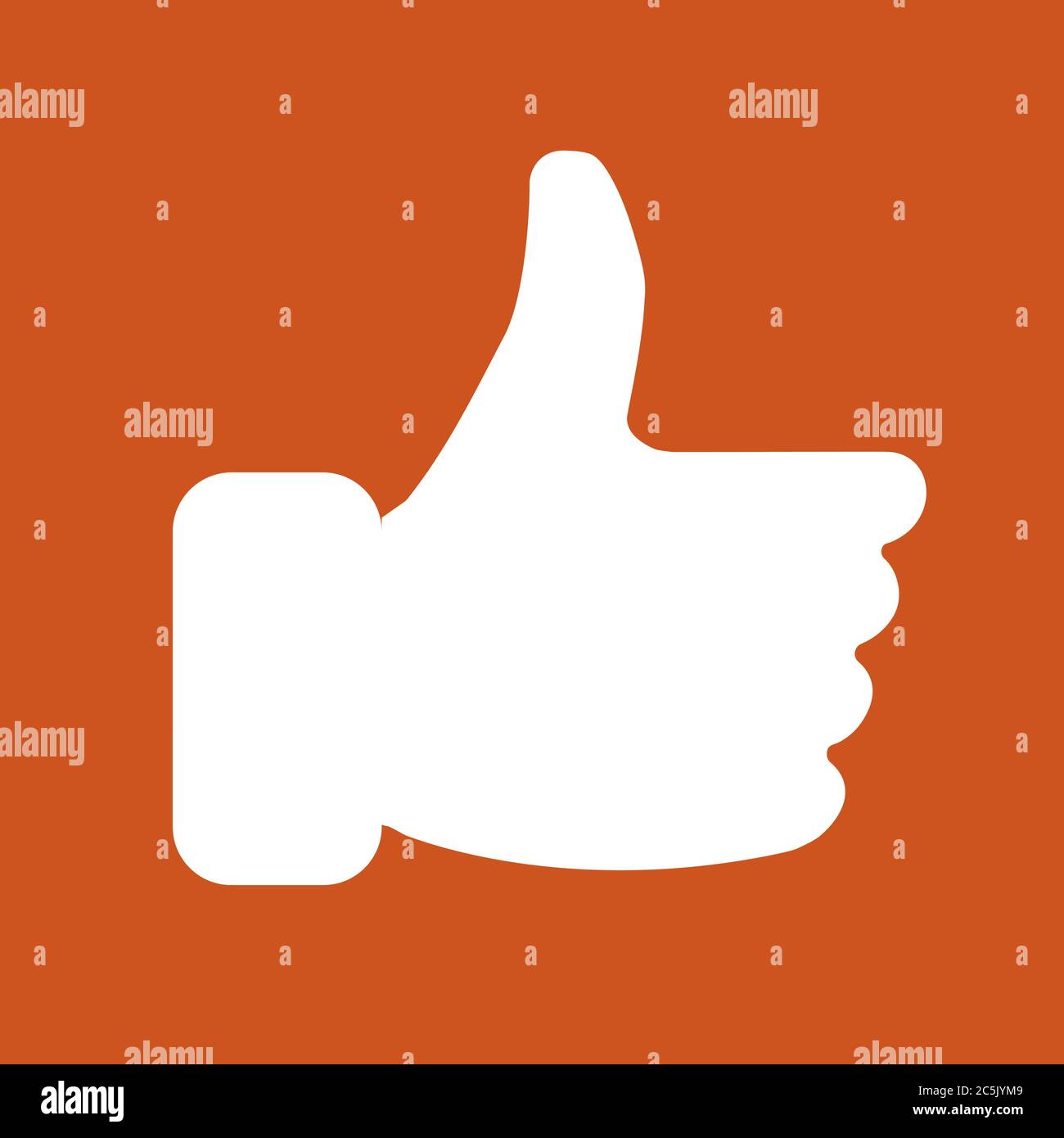 Like icon sign in trendy flat style isolated on red background. Vector ...