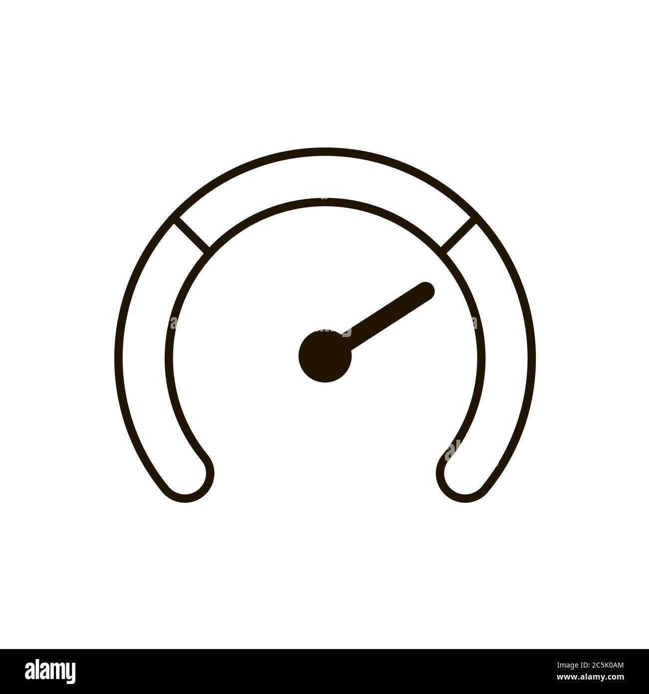 Speedometer icon in trendy flat style isolated on white background. Eps ...