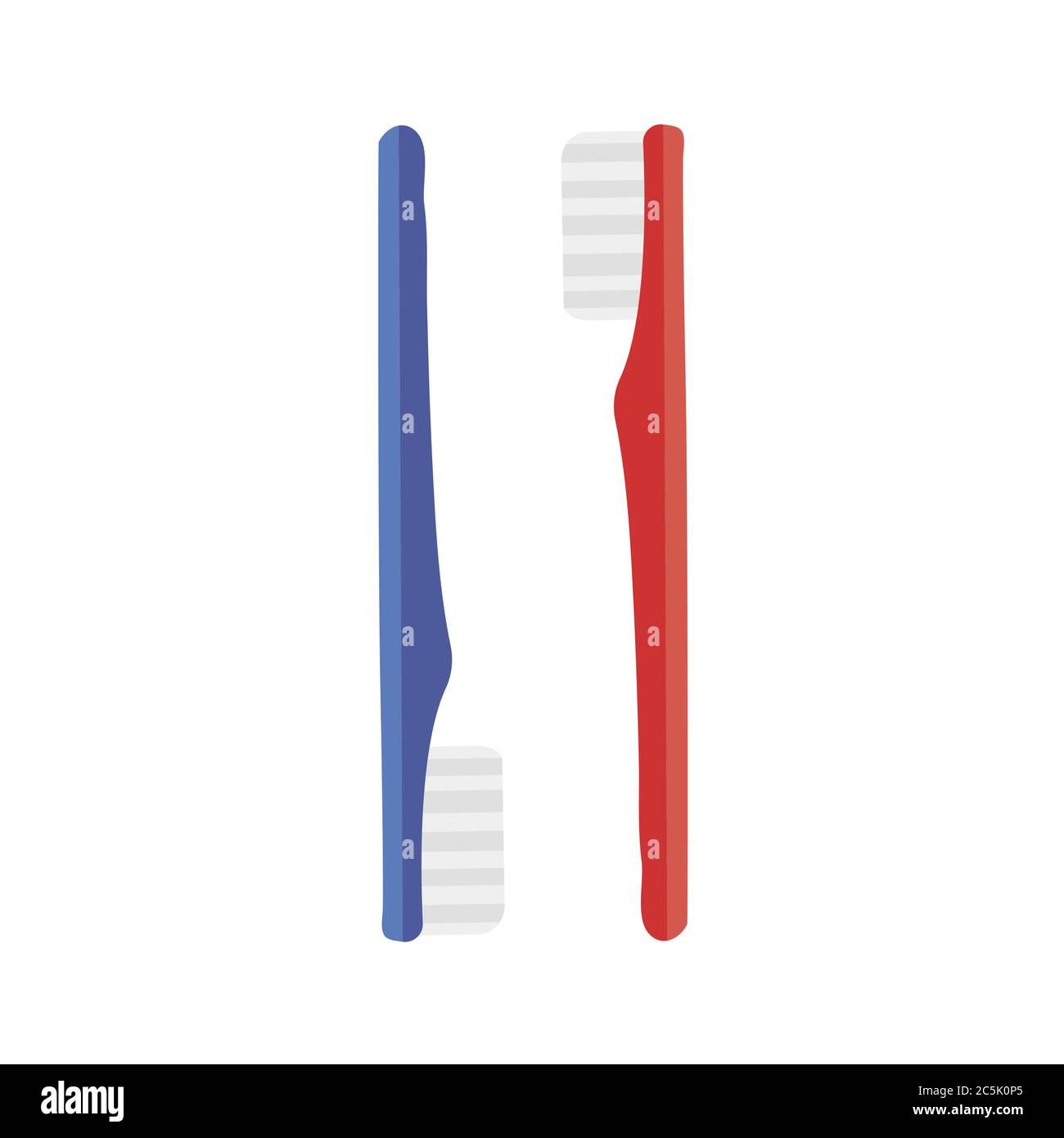 Toothbrush on white background. EPS 10 in trendy flat style isolated ...