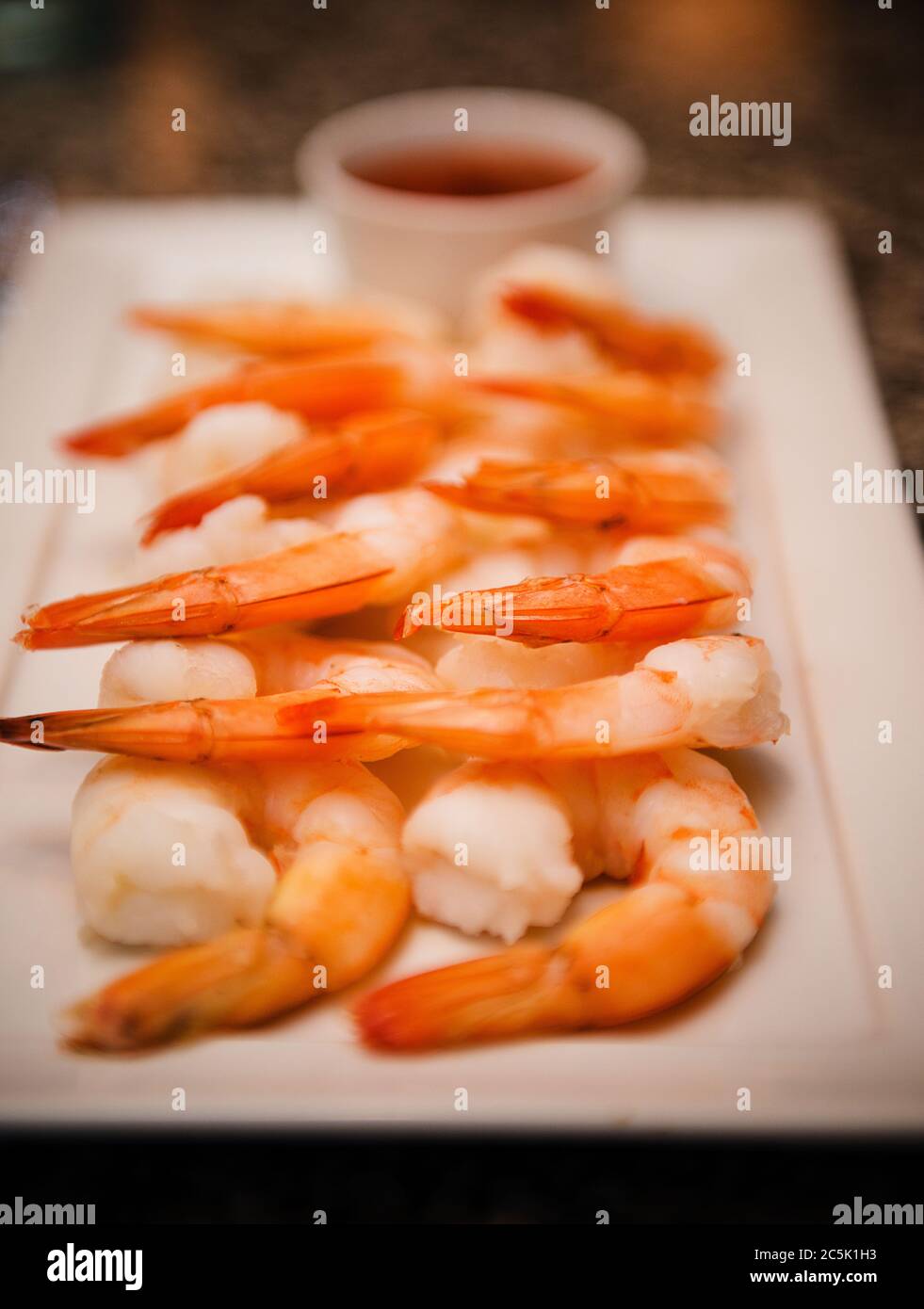 Shrimp appetizer hors d'oeuvres Stock Photo