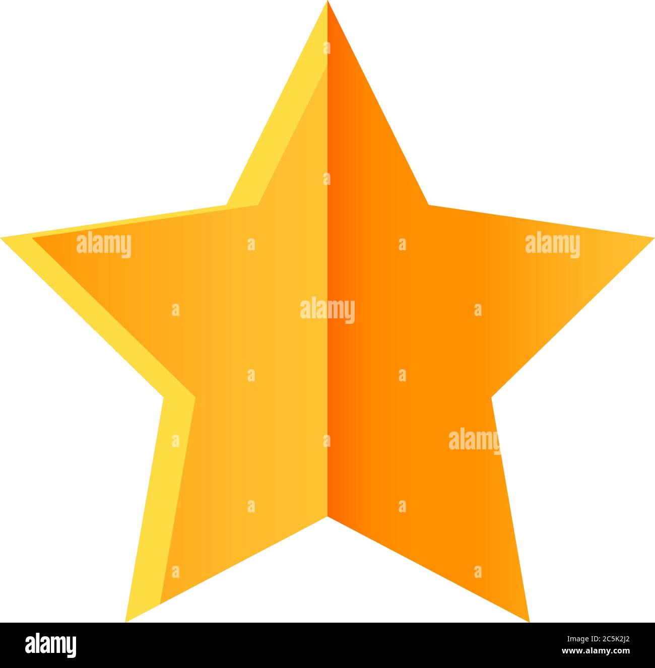Golden star isolated on white background. vector illustration Stock ...