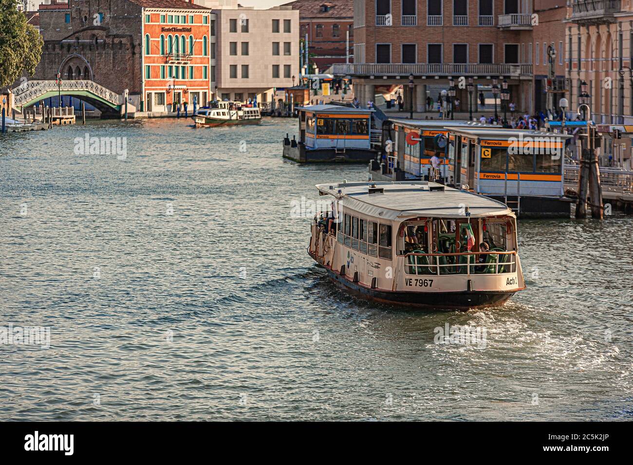 Public Transport By Ferry In Venice Stock Photo - Alamy