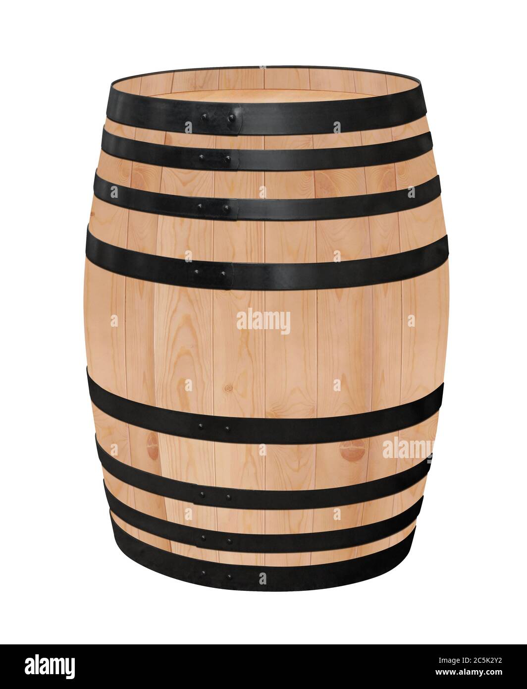 Oak barrel isolated on white. Clipping path included Stock Photo Alamy