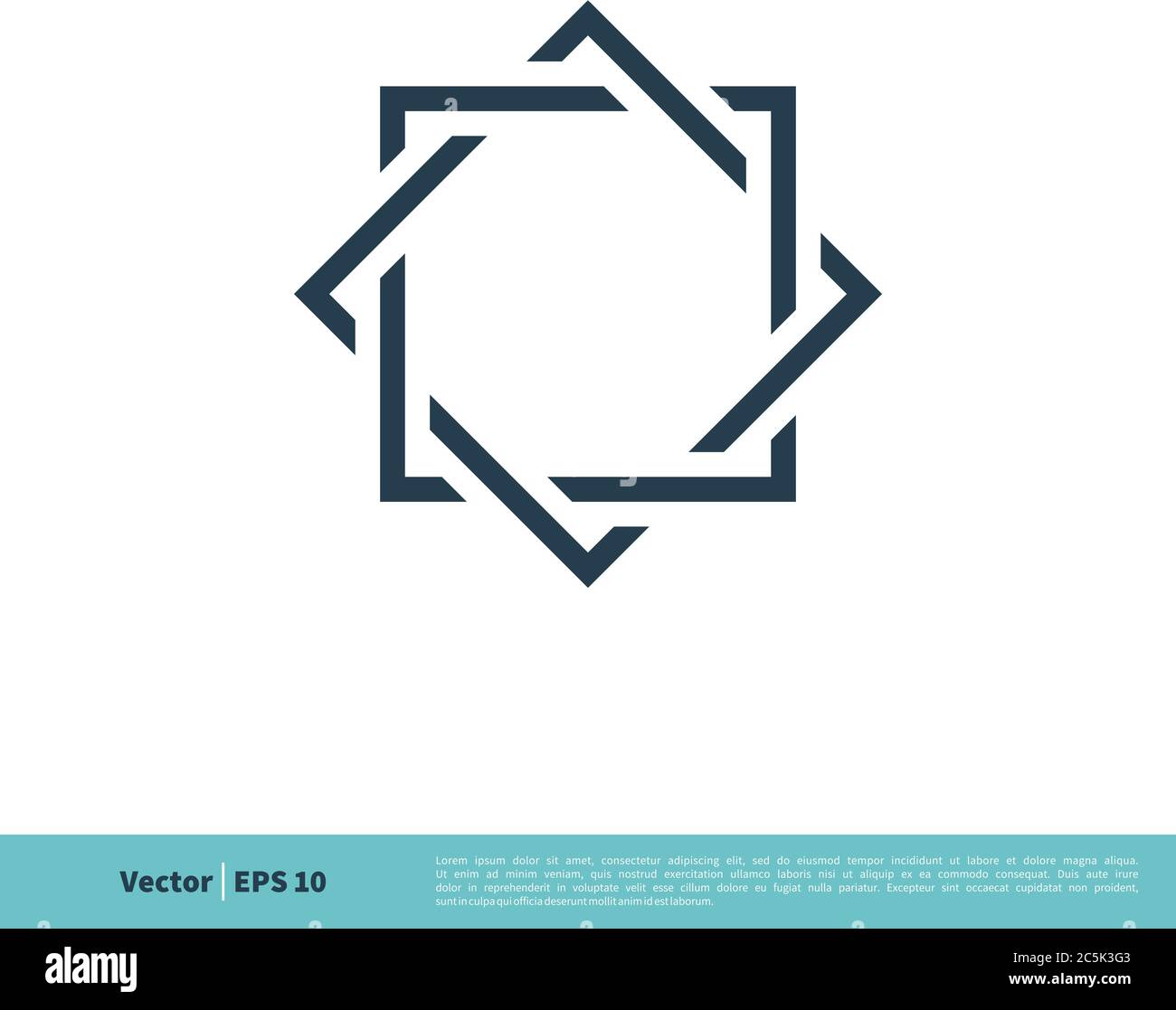 Flower Circle Star Icon Vector Logo Template Illustration Design. Vector EPS 10. Stock Vector