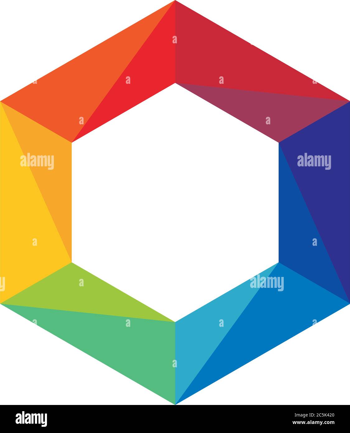 Colorful Hexagon Vector Logo Template Illustration Design. Vector EPS 10 Stock Vector