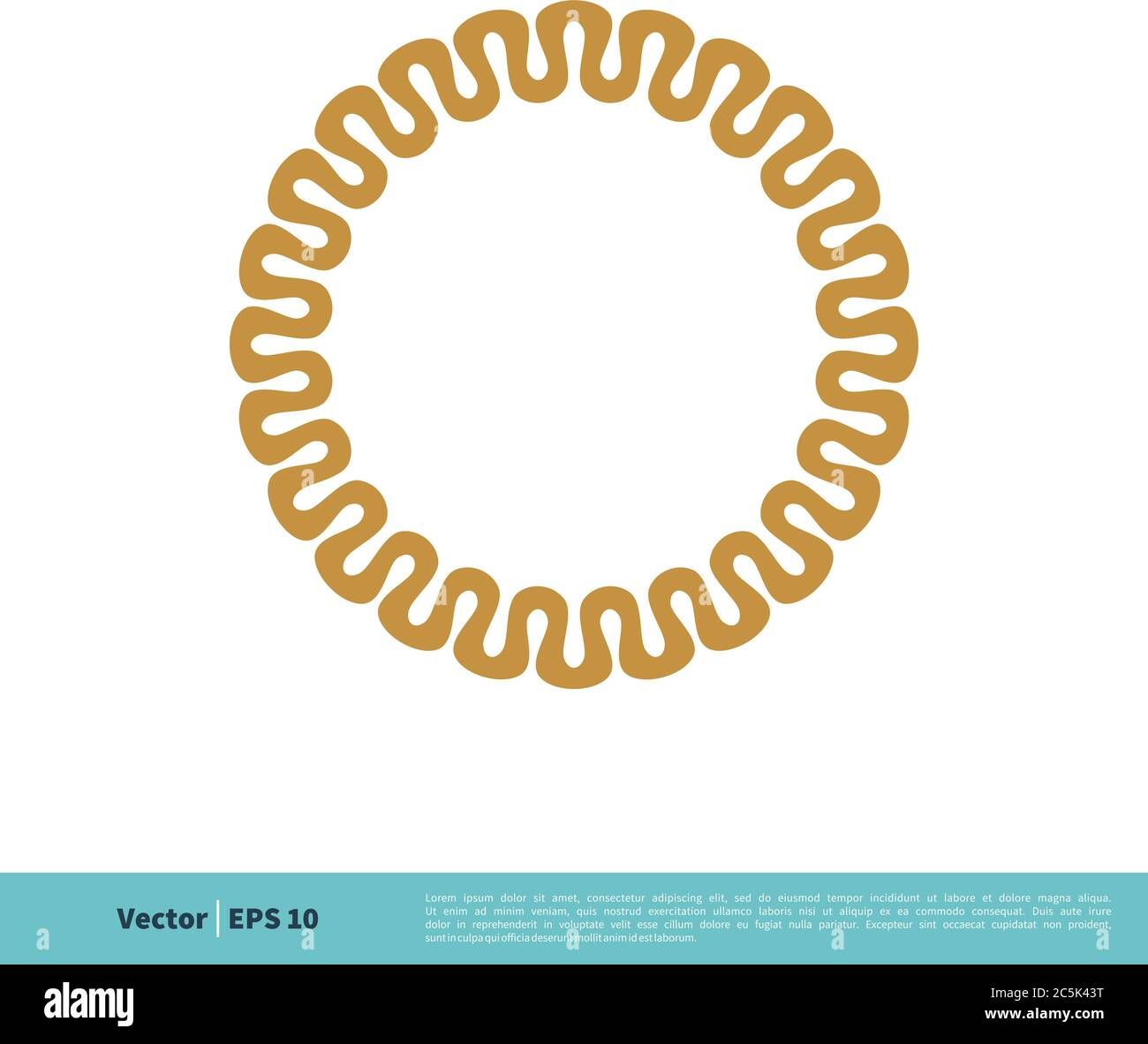 Circle Border Ornamental Icon Vector Logo Template Illustration Design. Vector EPS 10. Stock Vector
