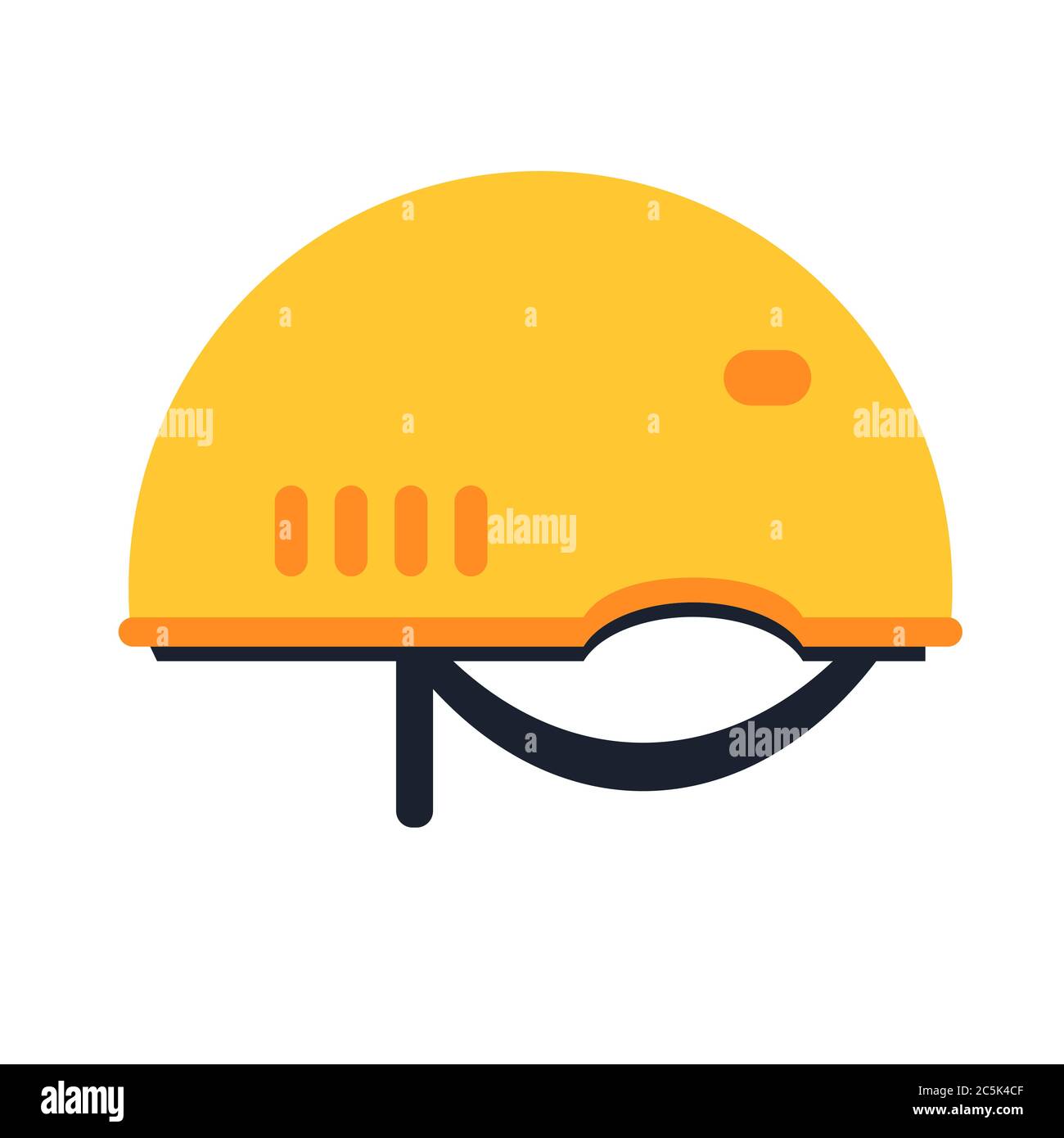 Bicycle safety helmet icon in flat style. Vector illustration. Stock Vector