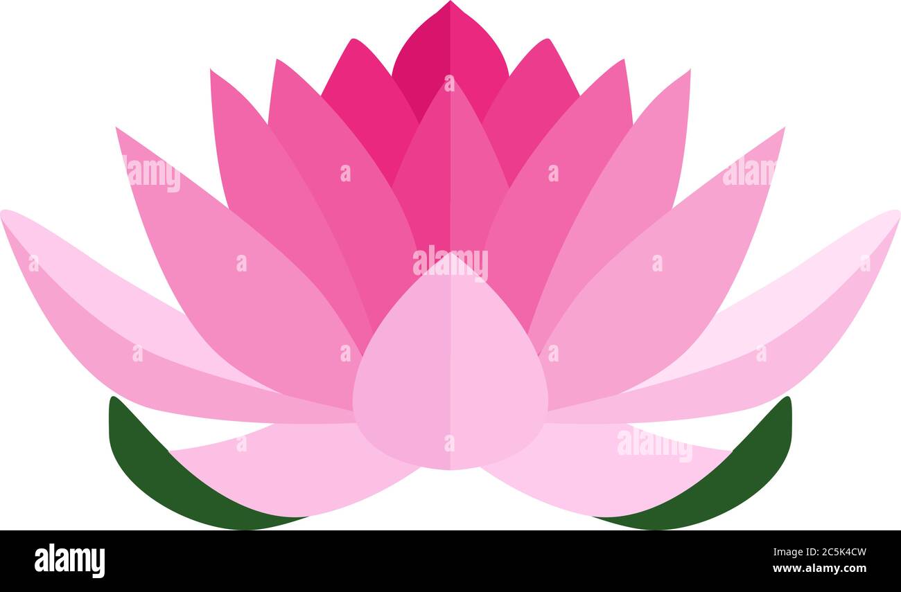 Lotus icon isolated on a white background. Stock Vector