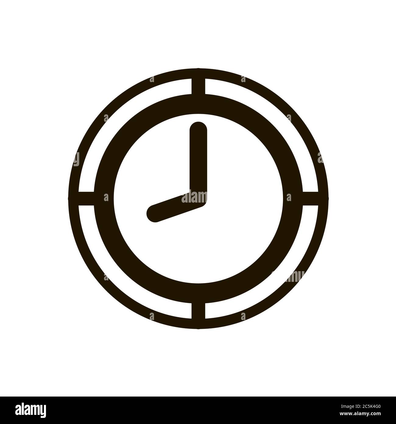 Clock icon in trendy flat style isolated. EPS 10 Stock Vector Image ...