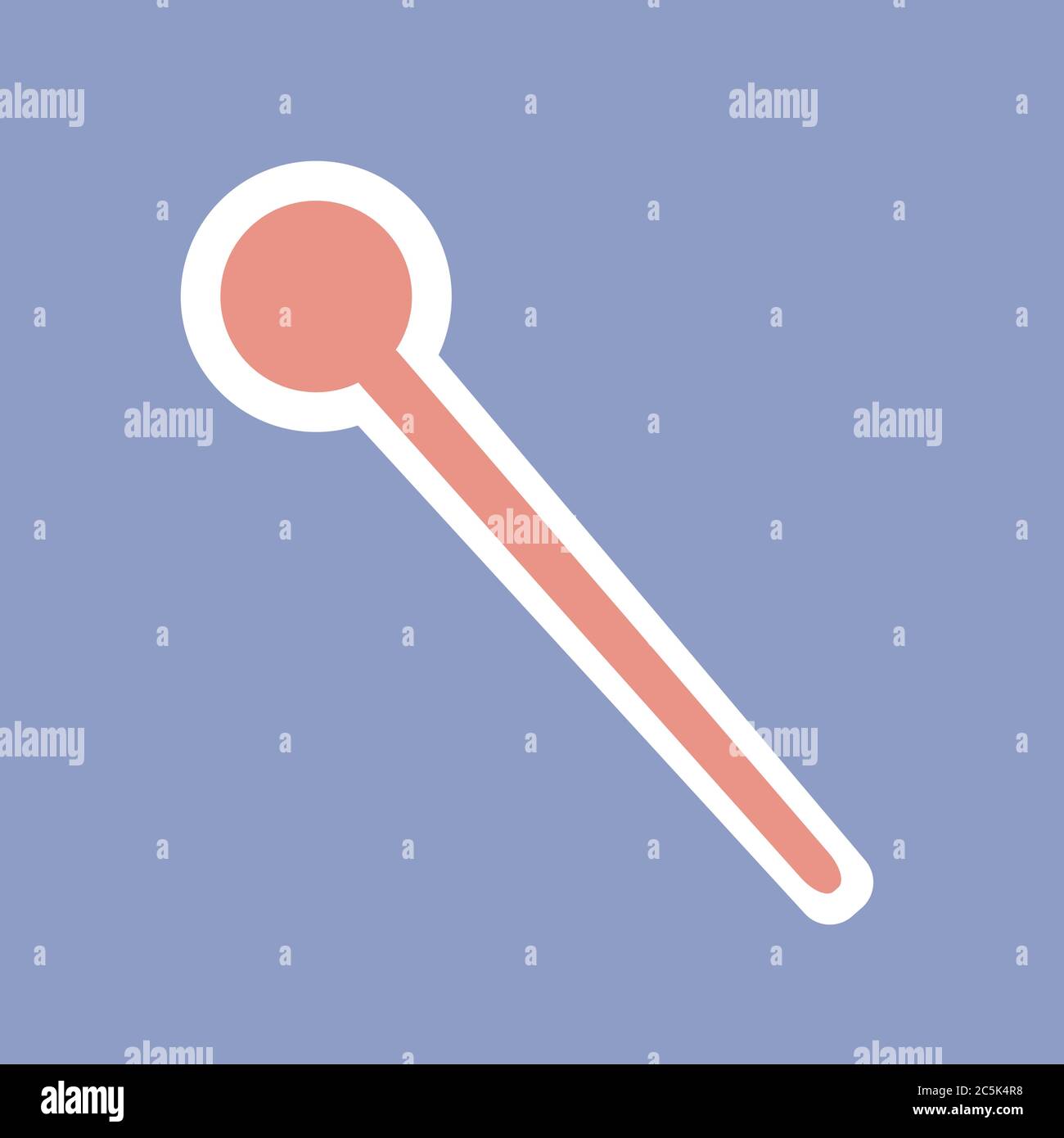 Cartoon thermometer. Vector illustration. Stock Vector