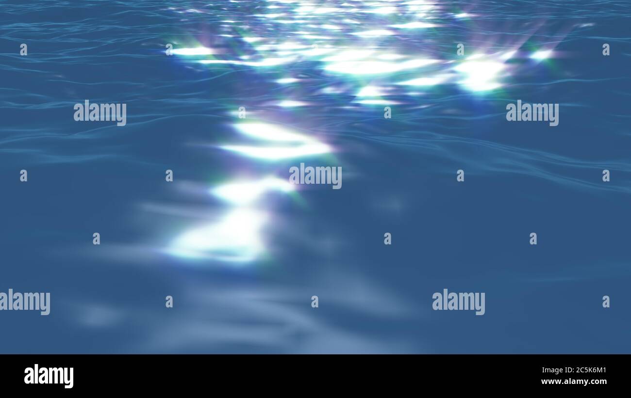 blue water ripples, sun light abstract reflection Stock Photo - Alamy