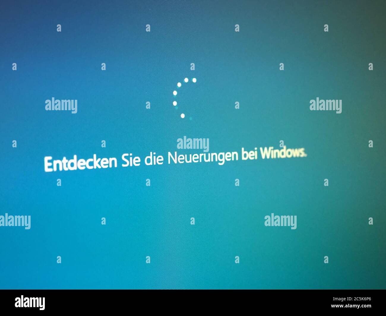 BERLIN, USA - CIRCA JUNE 2020: Windows 10 installation (translation Find out what's new) Stock Photo