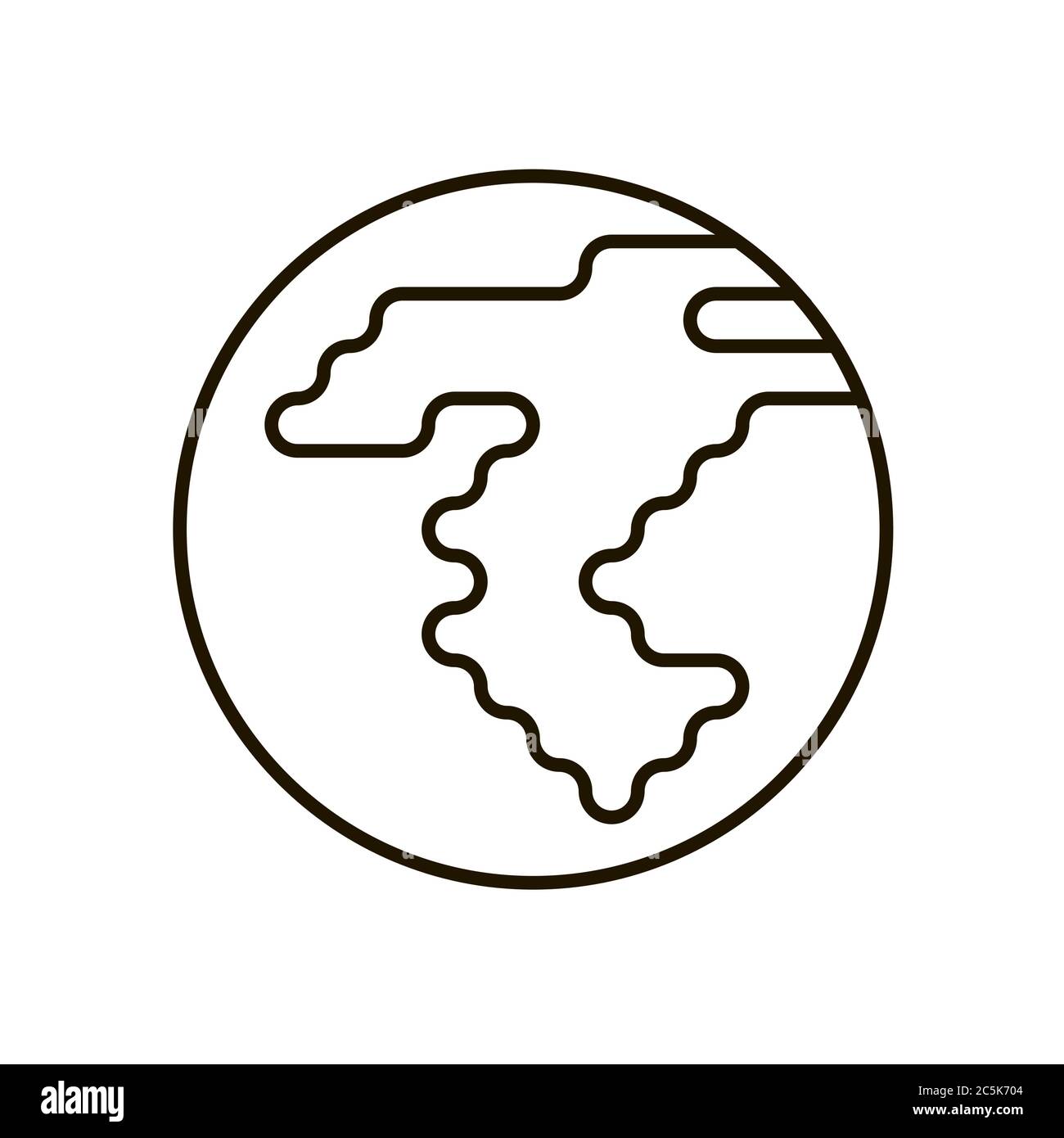 Planet earth icon in trendy flat style isolated. Illustration eps 10 ...