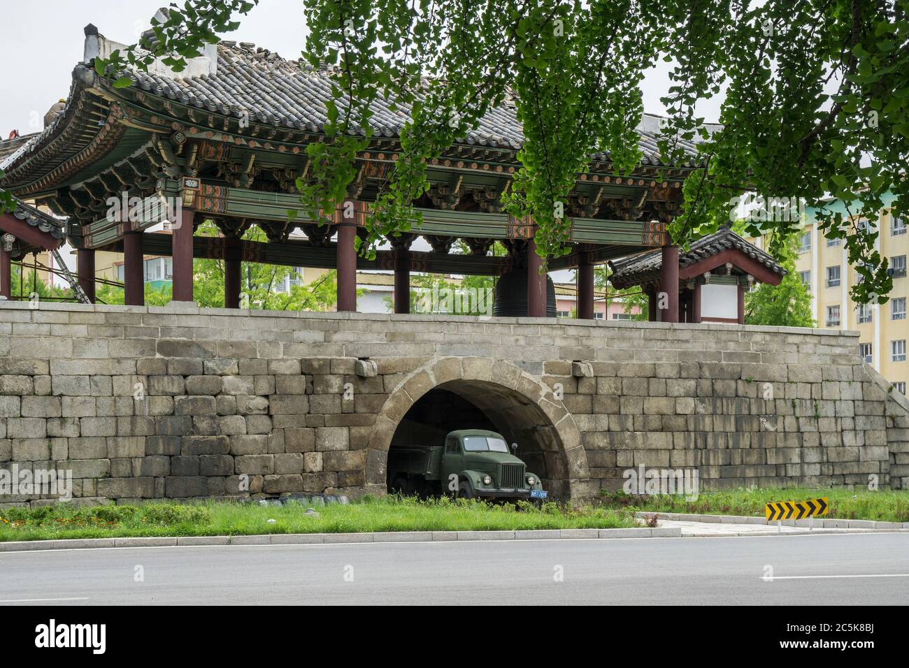 Ancient city gate, Kaesong, DPRK - North Korea Stock Photo