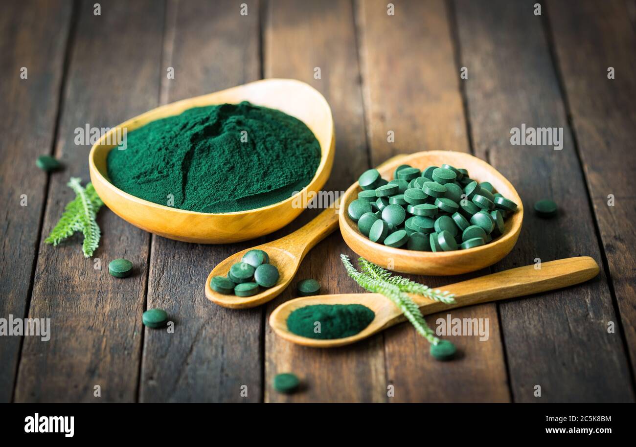 Spirulina powder pile hires stock photography and images Alamy