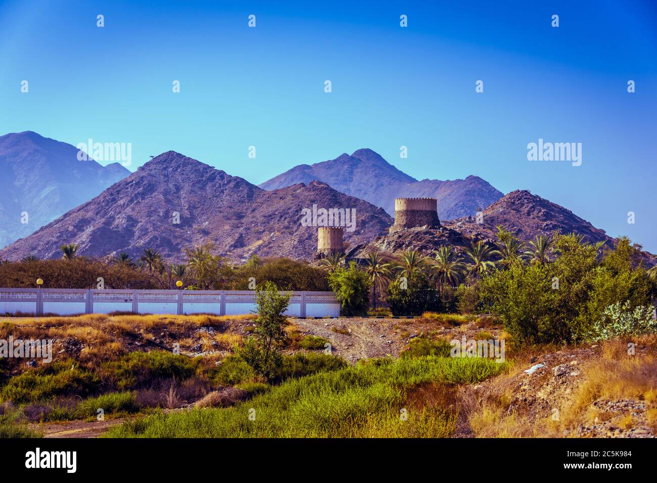 Al Bidya Mosque Fujairah United Arab Emirates UAE Oldest Mosque Stock