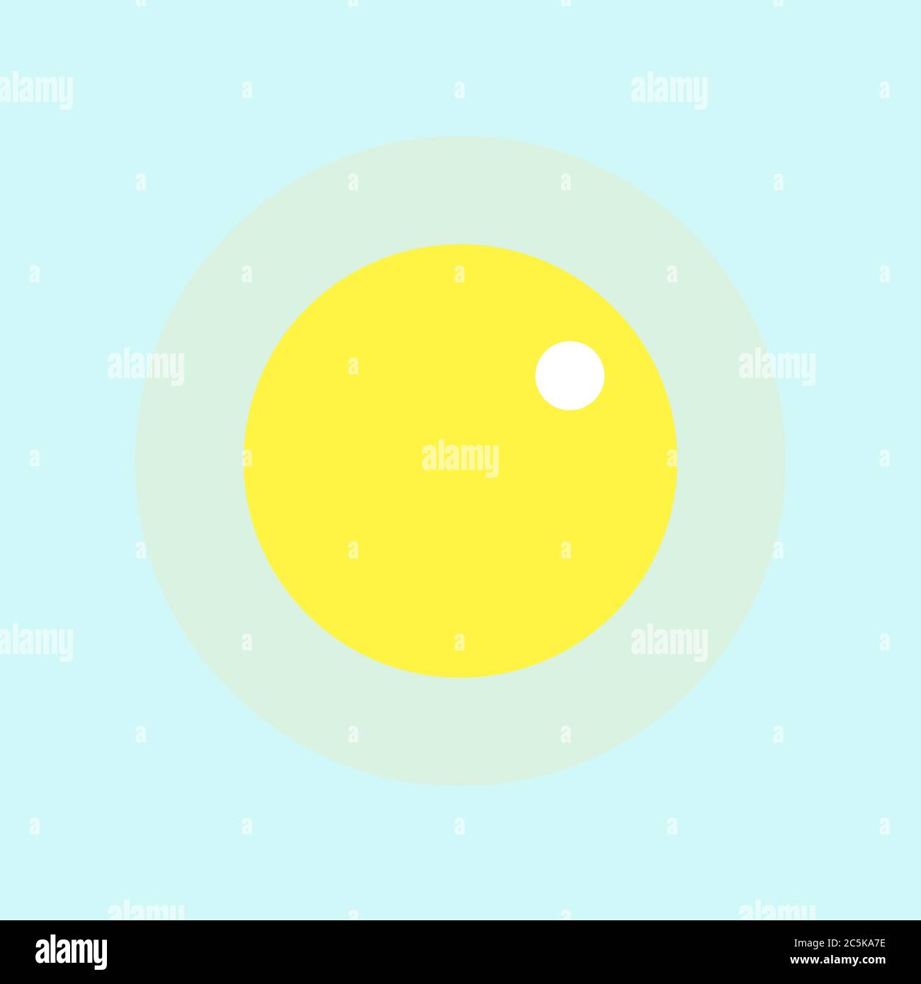 Sun icon on blue background. Vector illustration in trendy flat style ...